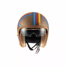 Casco Vintage Platinum Edition — Talla XL, Marrón, Mate